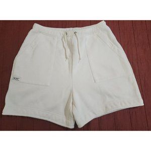 LRL Lauren Ralph Lauren Women’s Cream Shorts Size 8 Drawstring Fleece lined NICE